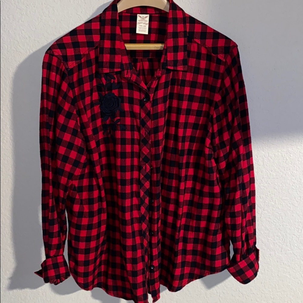 Red & black Buffalo check longsleeve